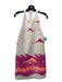 Boden Size Medium Cream, Pink & Orange Print Polyester Blend Sleeveless Dress Cream, Pink & Orange Print / Medium