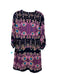 Johnny Was Size Small Blue, Pink & Multi Silk Burn Out Velcro Below knee Dress Blue, Pink & Multi / Small