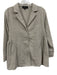 Pomander Place Size S Brown & White Cotton & Linen Gingham Long Sleeve Pleat Top Brown & White / S