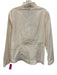 Worth Size 6 White Silk Long Sleeve Pleated Collar Velcro closure Sheer Top White / 6