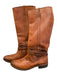 Frye Shoe Size 8 Burnt Light Brown Leather Straps Pull On Side Tabs Boots Burnt Light Brown / 8