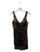 Jovani Size 6 Black & Nude Silk V Neck Sleeveless Lace Beaded Detail Dress Black & Nude / 6