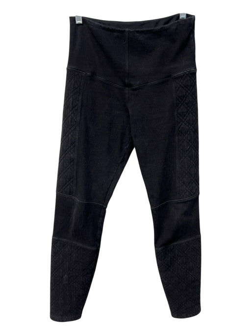 Lysse Size S Black No Fabric Tag Elastic Waist High Rise Skinny Quilted Pants Black / S
