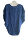 Vince Size M Navy 100% Silk Satin Bat Wing V Neck Tunic Length Top Navy / M