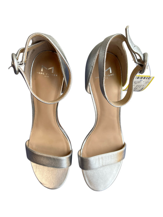Marc Fisher Shoe Size 10 Silver Leather Upper Balance Man Made Metallic Shoes Silver / 10