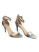Marc Fisher Shoe Size 10 Silver Leather Upper Balance Man Made Metallic Shoes Silver / 10