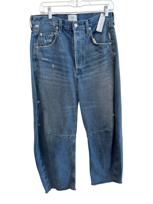 Citizens of Humanity Size 27 Light Wash Cotton High Rise Distressed Barrel Jeans Light Wash / 27