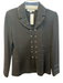 St John Size 4 Black No Fabric Tag Long Sleeve Knit Sequin Design Zip Up Jacket Black / 4