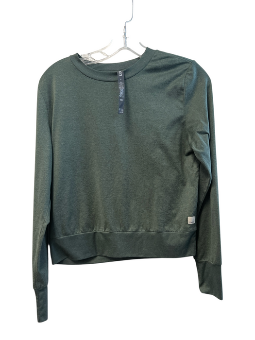 Vuori Size S Green Polyester Long Sleeve solid color Round Neck Top Green / S