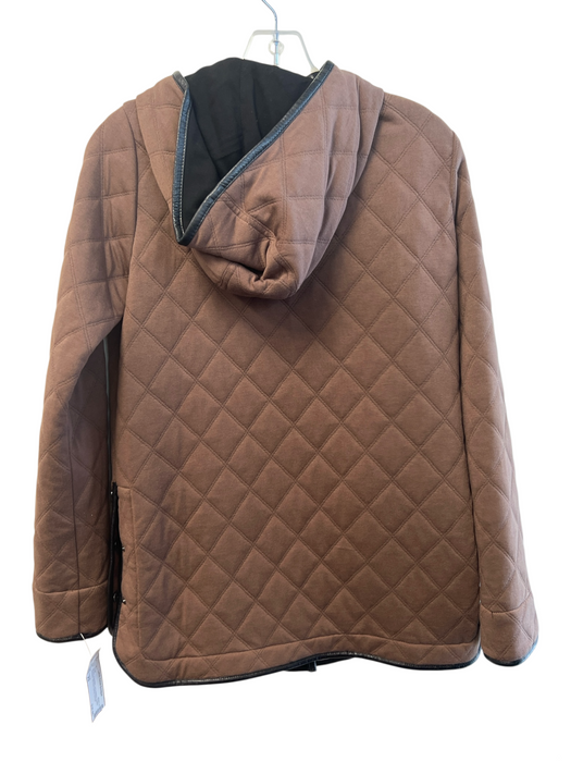 Lysse Size XS Brown Polyester Long Sleeve Quilted Hooded Zip front Coat Brown / XS