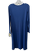 Lake Size XS Dark Blue Bamboo & Spandex Long Sleeve T Shirt Midi Dress Dark Blue / XS