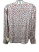 Tailored by Rebecca Taylor Size 0 Pink Brown & White Silk & Viscose Buttons Top Pink Brown & White / 0