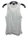 Alala Size XS White Nylon Blend Sleeveless Striped Side Slit Top White / XS