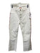 Johnny Was Size 27 White & Multi Cotton Mid Rise Slim Fit Frayed Hem Jeans White & Multi / 27