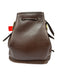 Coach Dark Brown Leather Brass Hardware Bag Dark Brown