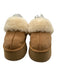 Ugg Shoe Size 9 Tan & cream Leather Platform Shearling Lined Sling back Slippers Tan & cream / 9