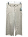 KanCan Size 27 Off White Cotton Zip Fly Frayed Hem Wide Leg Jeans Off White / 27