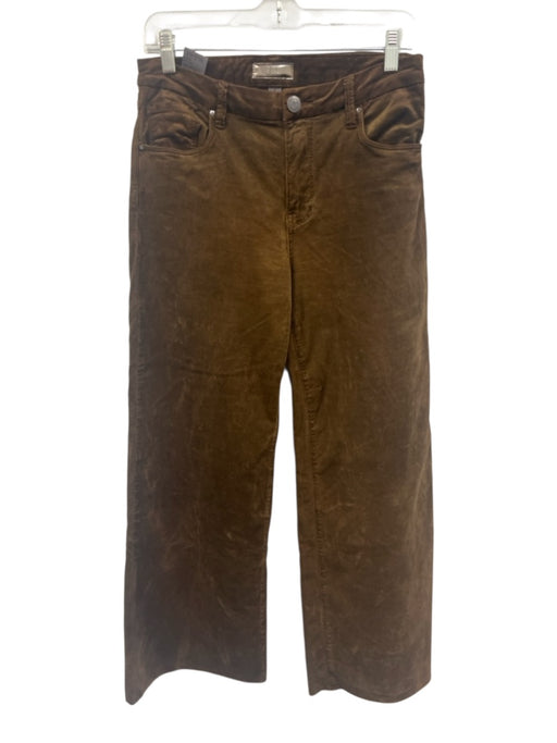 Kut From The Kloth Size 2 Brown Cotton Zip Fly Wide Leg Pants Brown / 2