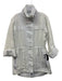 Size S White Nylon Front Pockets Utility Jacket White / S