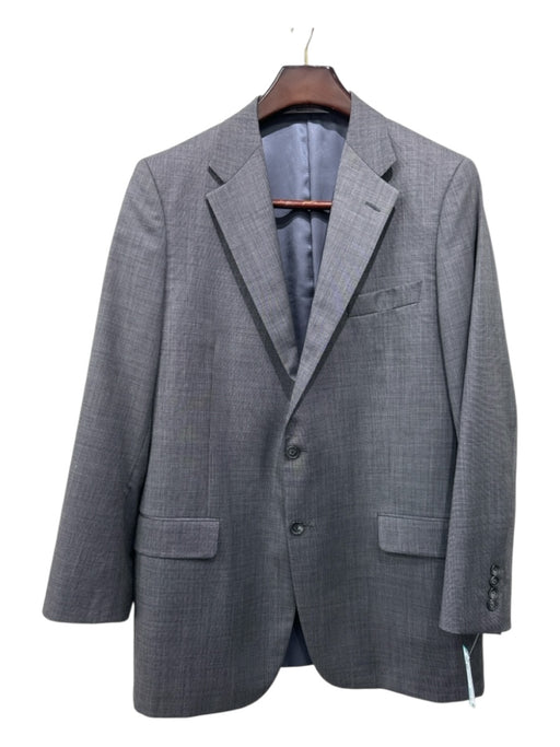 Hickey Freeman Gray Wool 2 Button Men's Suit 44L