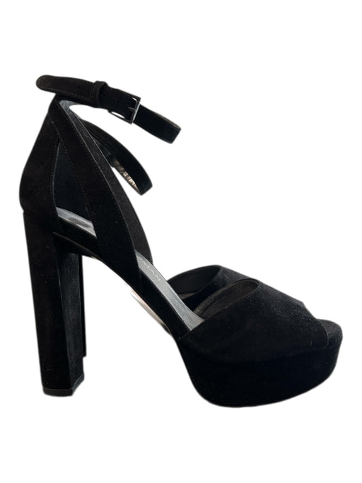 Stuart Weitzman Shoe Size 6 Black Manmade Material Suede Platform Shoes Black / 6