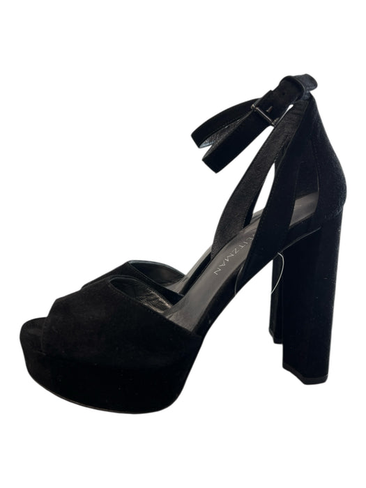 Stuart Weitzman Shoe Size 6 Black Manmade Material Suede Platform Shoes Black / 6