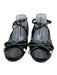 Schutz Shoe Size 10B Black Leather Studded Bow Detail Round Toe Wrap Shoes Black / 10B