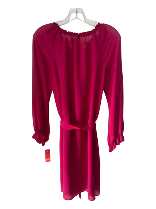 Isabel Marant Size 1 Hot pink Silk Long Sleeve Keyhole Button Dress Hot pink / 1