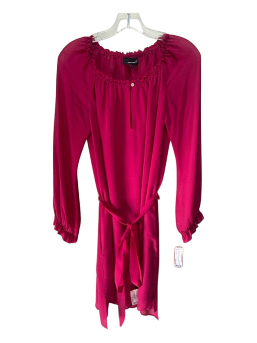 Isabel Marant Size 1 Hot pink Silk Long Sleeve Keyhole Button Dress Hot pink / 1