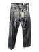 Zara Size 2 Silver Cotton Mid Rise Straight Leg metallic Jeans Silver / 2