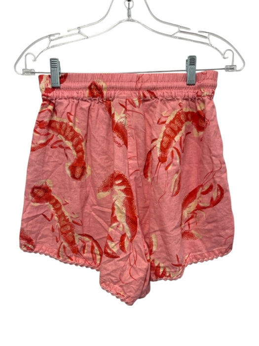 Farm Rio Size Small Pink, Red, Yellow Linen Blend Lobster Button Front Short Set Pink, Red, Yellow / Small