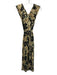 Ganni Size 36 Black, Yellow, Green Polyester Sleeveless Abstract Print Dress Black, Yellow, Green / 36
