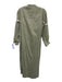 Pomander Place Size XS Green & White Cotton Blend Long Sleeve Lace Trim Dress Green & White / XS