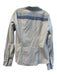 Elie Tahari Size Large Blue & White Cotton Blend Long Sleeve Striped Top Blue & White / Large