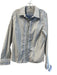 Elie Tahari Size Large Blue & White Cotton Blend Long Sleeve Striped Top Blue & White / Large