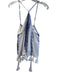 Mumu Size Medium White & Blue No Fabric Tag Half Lined Tassel Detail Skirt Set White & Blue / Medium