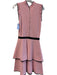 Parker Size Medium Pink Rayon Blend Ruffle Detail Sleeveless Back Zip Dress Pink / Medium