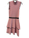 Parker Size Medium Pink Rayon Blend Ruffle Detail Sleeveless Back Zip Dress Pink / Medium