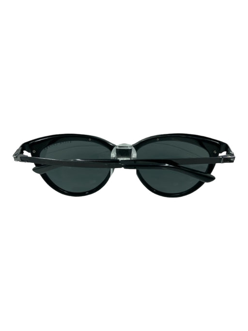 Ralph Lauren Black Plastic Mirrored Semi Cat-Eye Sunglasses Black