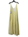 Eywasouls Size XS/S Yellow & White Cotton Sleeveless All Over Print Dress Yellow & White / XS/S