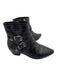 Frye Shoe Size 9.5 Black & Silver Leather Small Studs Buckle Cuban Heel Boots Black & Silver / 9.5