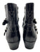 Frye Shoe Size 9.5 Black & Silver Leather Small Studs Buckle Cuban Heel Boots Black & Silver / 9.5