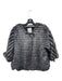 Tibi Size M Gray & Black Acrylic Blend Striped Hook & Button Half Sleeve Jacket Gray & Black / M