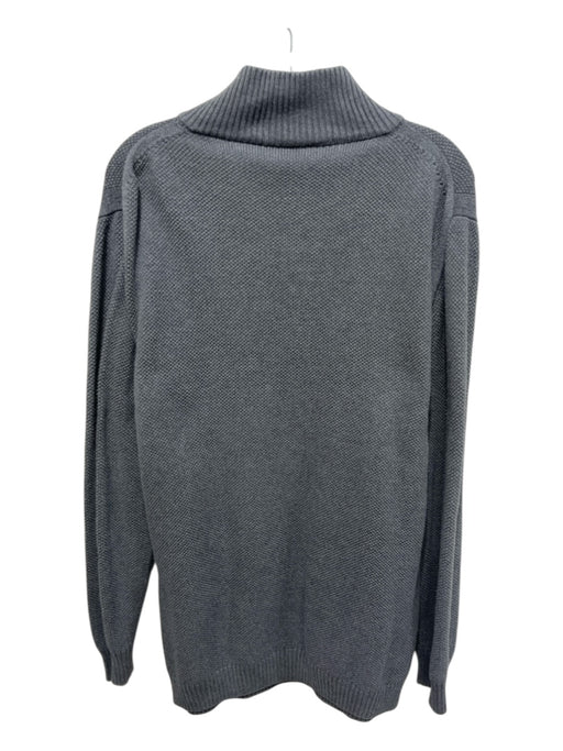 Lacoste Size 7 Gray Cotton Solid Quarter Zip Men's Sweater Gray / 7