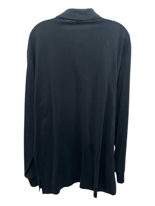 Polo Size XL Black Cotton Solid Polo Men's Long Sleeve Shirt Black / XL