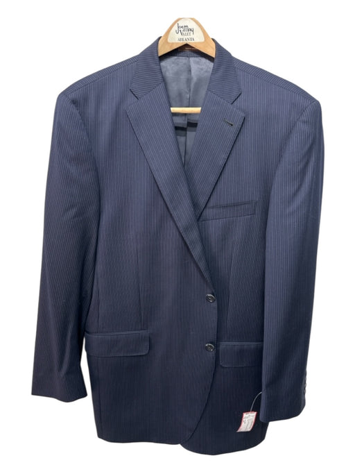 Peter Millar Navy Wool Striped 2 Button Men's Suit Navy / 44T