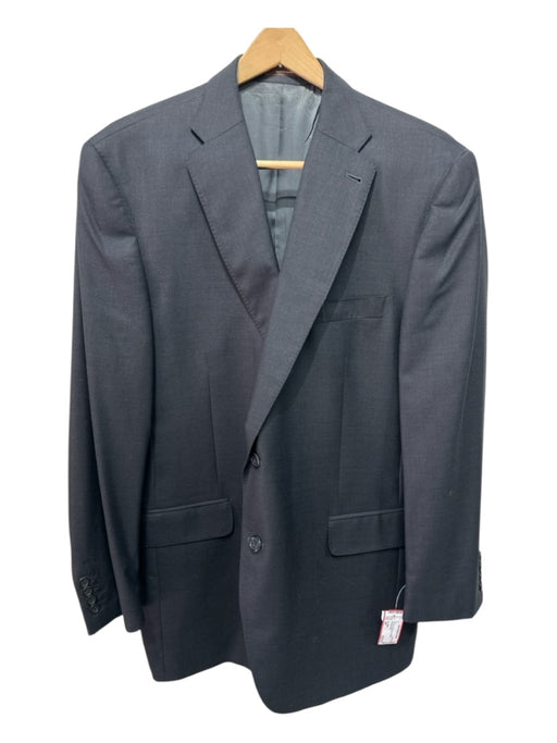Peter Millar Dark Gray Wool Solid 2 Button Men's Suit Dark Gray / 44T