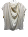 Rohe Size 42 Cream Viscose Blend Cap Sleeve Back Zip Cowl neck Boxy Top Cream / 42