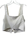 Cult Gaia Size L Cream & White No Fabric Tag Gold Tone Hardware Clasp Crop Top Cream & White / L