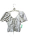 Ciao Lucia Size L White Cotton Short Balloon Sleeve Elastic Back V Neck Top White / L